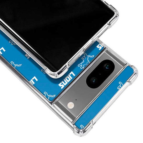 NFL Detroit Lions Blitz Series Google Pixel 8a Clear Case